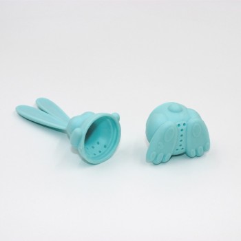 WOWCC 1PC Tea Strainer Healthy Rabbit Shape Silicone Tea Infuser Reusable Tea Bag Teaamp;Coffee Strainer Teapot Accessory
