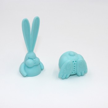 WOWCC 1PC Tea Strainer Healthy Rabbit Shape Silicone Tea Infuser Reusable Tea Bag Teaamp;Coffee Strainer Teapot Accessory