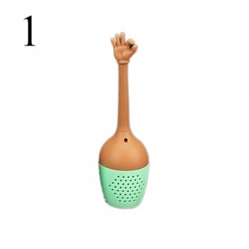 5 Kinds Hand Gestures Tea Filter Silicone Tea Infuser Coffee Loose Leaf Strainer Bag Mug Filter Teapot Teabags Drinkware
