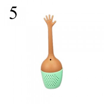 5 Kinds Hand Gestures Tea Filter Silicone Tea Infuser Coffee Loose Leaf Strainer Bag Mug Filter Teapot Teabags Drinkware