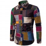 Clothing Fashion Male Shirt Flax Dress Shirts Slim Fit Turn-Down Men Long Sleeve Shirt Mens Hawaiian Shirt Big Sizes