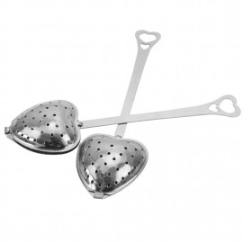 New 1PC  Heart Shape Stainless Steel Tea Infuser Spoon Strainer Steeper Handle Teaware Accessories Kitchen Tools Tea Infuser