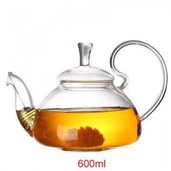 600 - 1200ml Heat-resistant Glass Teapot Flower Tea Kettle Puer Herbal Blooming Teapot Microwavable Stovetop Safe TeaPot Teaware