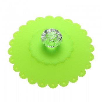 Creative Eco-Friendly Cartoon Heat Resistant Lace Silicone Dustproof Leakproof Reusable Silicone Cup Cover Cap  Cover Seal Cover