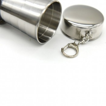 All stainless steel folding retractable cup folding cup blackjack cup