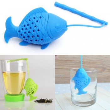 Tea Infuser lemon pear Rose Note fish Tower Strainers FDA Approved Silicone Loose Leaf Herbal Spice Holder Blacktea Brewing Tool