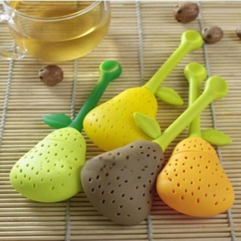 Tea Infuser lemon pear Rose Note fish Tower Strainers FDA Approved Silicone Loose Leaf Herbal Spice Holder Blacktea Brewing Tool