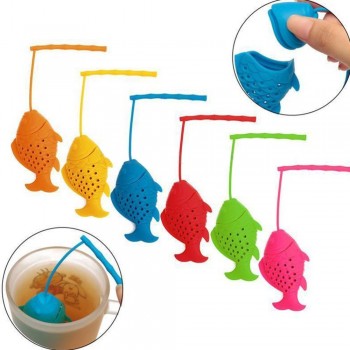 Tea Infuser lemon pear Rose Note fish Tower Strainers FDA Approved Silicone Loose Leaf Herbal Spice Holder Blacktea Brewing Tool