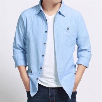 new Plus size 8XL 7XL 6XL 5XL Brand Clothes Slim Fit Men Long Sleeve Shirt solid Cotton Casual Social free delivery loose full