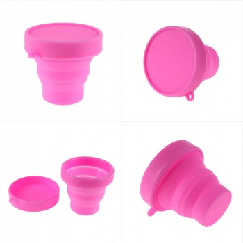 Outdoor Folding CupTravel Silicone Retractable Folding tumblerful Telescopic Collapsible Folding Water Cup 8 x 8 x 2 cm