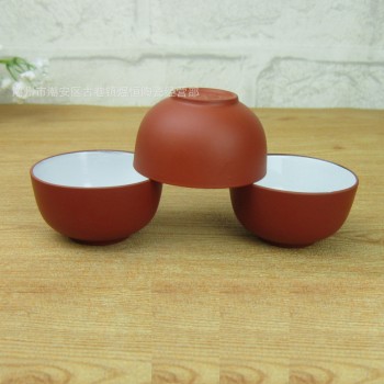 Hot Sale 3 Pcs Purple Clay Tea Cup Set 60ml Capacity Teacup Cups Ceramic Teacups Kung Fu A+ Quality Porcelain Gift Packed Safe