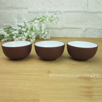 Hot Sale 3 Pcs Purple Clay Tea Cup Set 60ml Capacity Teacup Cups Ceramic Teacups Kung Fu A+ Quality Porcelain Gift Packed Safe