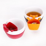 Creative Cute Cat Tea Strainer Tea Infuser Food Grade Silicone Loose Leaf Mug Strainer Hanging On Cup Fun Cartoon Tea Accessorie
