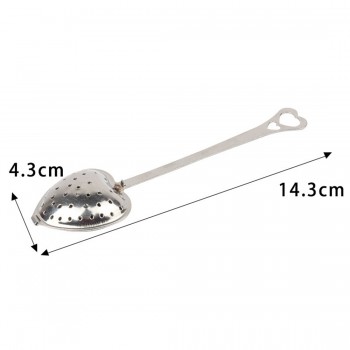 Lovely Heart Shape Stainless Steel Tea Infuser Spoon Strainer Steeper Handle Shower