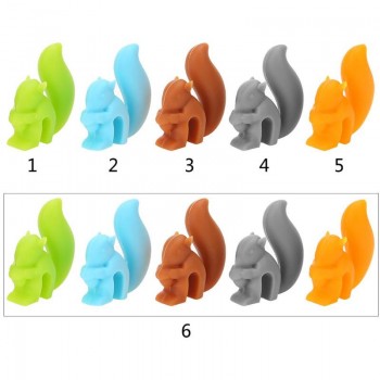 Cooking Tools Small Recognizer Device Tea Infuser Cup Of Tea Hanging Bag 5pcs Cute Silicone Squirrel Tea Bag Hanging Tea Infuser