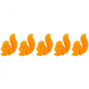 Cooking Tools Small Recognizer Device Tea Infuser Cup Of Tea Hanging Bag 5pcs Cute Silicone Squirrel Tea Bag Hanging Tea Infuser