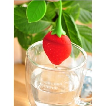 Lovely Silicone Strawberry Tea Infuser teabag kettle Loose Tea leaf Strainer ball holder Herbal Spice Filter Tea teapot tool B02