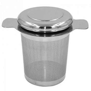Reusable Stainless Steel Tea Infuser Basket Fine Mesh Tea Strainer with 2 Handles Lid Tea and Coffee Filters for Loose Tea Leaf