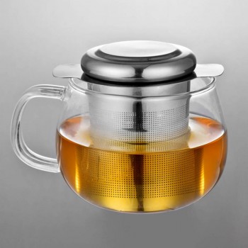Reusable Stainless Steel Tea Infuser Basket Fine Mesh Tea Strainer with 2 Handles Lid Tea and Coffee Filters for Loose Tea Leaf