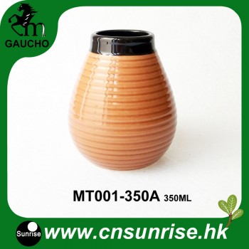 1Pcs/Lot Original Argentina Yerba Mate Calabash Gourds Ceramic Mate Cups Nice Appearance Hot Sales MT001-350A