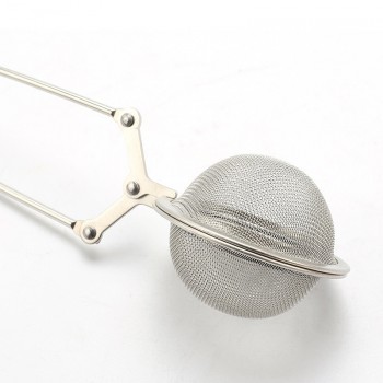 1PCS Stainless Steel Tea Strainer Mesh Pot Strainer Infuser Tea Filter Durable Handle Ball-Shaped Tea Infuser Teas Making Tools