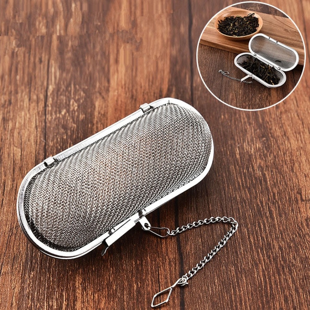 Mesh Cooking Tea Infuser Reusable Tea Strainer Teapot Stainless Steel Loose Tea Leaf Spice Filter Drinkware Kitchen Accessories