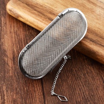 Mesh Cooking Tea Infuser Reusable Tea Strainer Teapot Stainless Steel Loose Tea Leaf Spice Filter Drinkware Kitchen Accessories