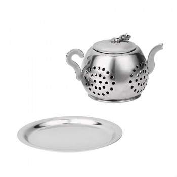 Tea Leaf Infuser Stainless Steel Teapot Tea Leaf Infuser Tray Spice Strainer Herbal Filter Drinkware Accessories Silver Gadgets