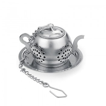 Tea Leaf Infuser Stainless Steel Teapot Tea Leaf Infuser Tray Spice Strainer Herbal Filter Drinkware Accessories Silver Gadgets