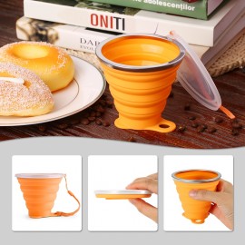 270ML Telescopic Collapsible Silicone Folding Cup Tea Coffee Cups Foldable Folding Cup Travel Camping Sports Water Drinking Cup