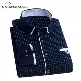 Men Dress Shirt 2019 Spring New Arrival Button Down Collar High Quality Long Sleeve Slim Fit Mens Business Shirts S-4XL YN026