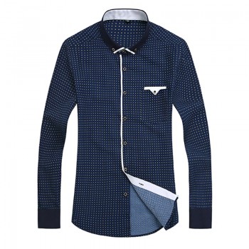 Men Dress Shirt 2019 Spring New Arrival Button Down Collar High Quality Long Sleeve Slim Fit Mens Business Shirts S-4XL YN026