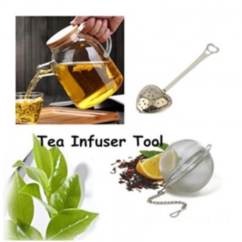 4.5cm Stainless Steel Kettles Infuser Strainer Tea Locking Spice heart Shaped spoon Ball