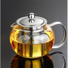 High quality Heat Resistant Glass Tea Pot,Chinese Flower Tea Set Puer Kettle Coffee Teapot Convenient With Infuser Office Home