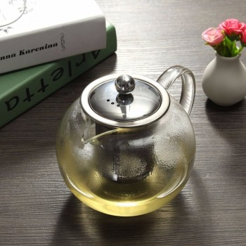High quality Heat Resistant Glass Tea Pot,Chinese Flower Tea Set Puer Kettle Coffee Teapot Convenient With Infuser Office Home