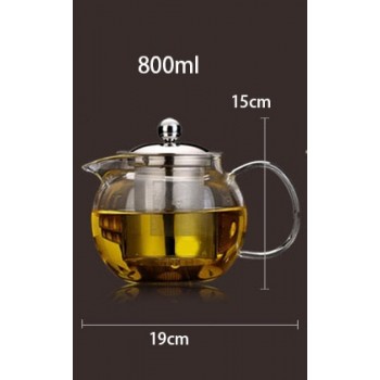 High quality Heat Resistant Glass Tea Pot,Chinese Flower Tea Set Puer Kettle Coffee Teapot Convenient With Infuser Office Home