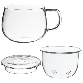Clear Tea Infusers Handmade Glass Mug Filter Heat Resistant Tea Cup Flower Kung Fu Cup With Lid amp; Handle Office Drinking Mug
