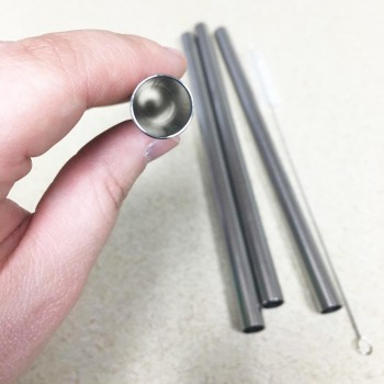 UPORS 4/8Pcs Reusable Drinking Straw High Quality 304 Stainless Steel Metal Straw with Cleaner Brush For Mugs 20/30oz