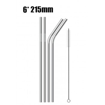 UPORS 4/8Pcs Reusable Drinking Straw High Quality 304 Stainless Steel Metal Straw with Cleaner Brush For Mugs 20/30oz