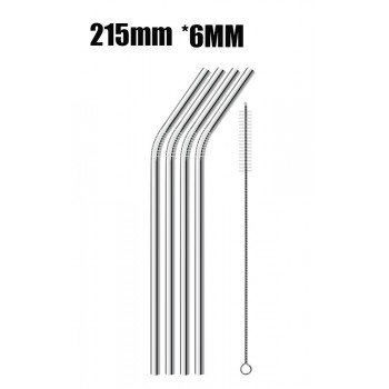 UPORS 4/8Pcs Reusable Drinking Straw High Quality 304 Stainless Steel Metal Straw with Cleaner Brush For Mugs 20/30oz