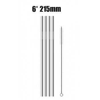 UPORS 4/8Pcs Reusable Drinking Straw High Quality 304 Stainless Steel Metal Straw with Cleaner Brush For Mugs 20/30oz