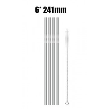 UPORS 4/8Pcs Reusable Drinking Straw High Quality 304 Stainless Steel Metal Straw with Cleaner Brush For Mugs 20/30oz