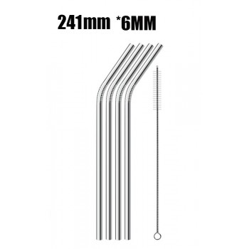 UPORS 4/8Pcs Reusable Drinking Straw High Quality 304 Stainless Steel Metal Straw with Cleaner Brush For Mugs 20/30oz