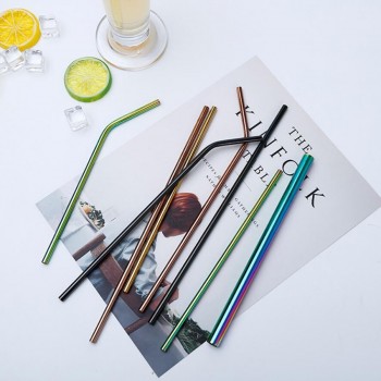 2/4/8Pcs Reusable Drinking Straw High Quality 304 Stainless Steel Metal Straw with Cleaner Brush For Mugs 20/30oz