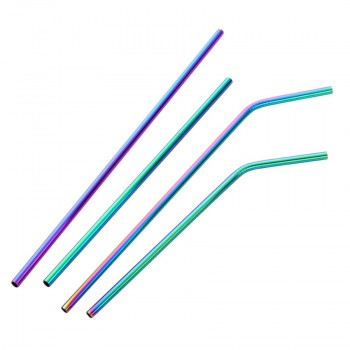 2/4/8Pcs Reusable Drinking Straw High Quality 304 Stainless Steel Metal Straw with Cleaner Brush For Mugs 20/30oz