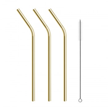 2/4/8Pcs Reusable Drinking Straw High Quality 304 Stainless Steel Metal Straw with Cleaner Brush For Mugs 20/30oz