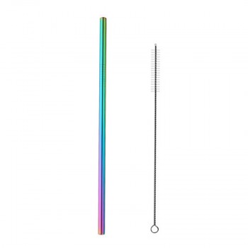 2/4/8Pcs Reusable Drinking Straw High Quality 304 Stainless Steel Metal Straw with Cleaner Brush For Mugs 20/30oz