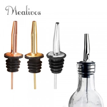 10 Pieces New 304#Stainless Steel Liquor Spirit Pourer Free Flow Wine Bottle Pour Spout Stopper  barware wine pourer