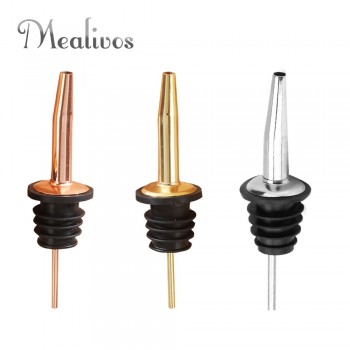 10 Pieces New 304#Stainless Steel Liquor Spirit Pourer Free Flow Wine Bottle Pour Spout Stopper  barware wine pourer