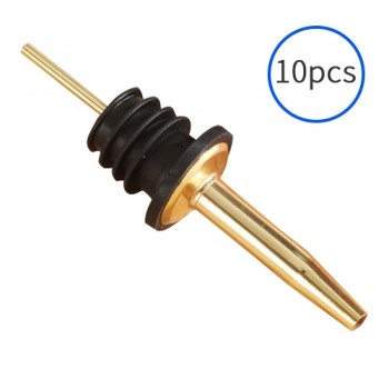 10 Pieces New 304#Stainless Steel Liquor Spirit Pourer Free Flow Wine Bottle Pour Spout Stopper  barware wine pourer